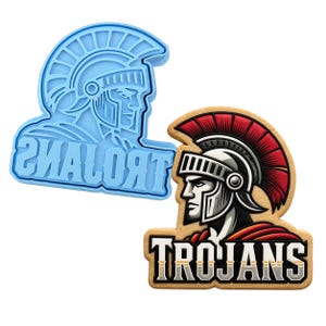 Trojans Words 2 Cookie Cutter | Stamp | Stencil - SHARP EDGES - FAST Shipping - Choose Your Own Size! #1