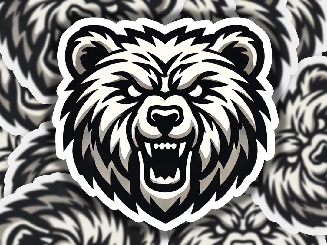 Bear 1a Vinyl Sticker | Dishwasher Safe & Durable | Custom Sizes | Fast ...