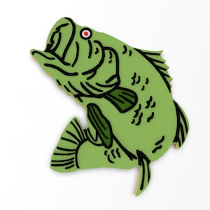 Largemouth Bass Cookie Cutter - SHARP EDGES - FAST Shipping - Choose Your Own Size!