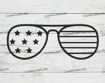 Stencil con occhiali da sole americani / Stencil riutilizzabile, resistente e lavabile per lavori creativi / Da utilizzare per insegne, pareti, tele e altro ancora!