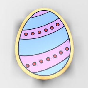 Easter Egg Cookie Cutter 2-Piece, Stamp & Outline #10 - SHARP EDGES - FAST Shipping - Choose Your Own Size!