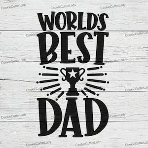 World&#39;s Best Dad Stencil | REUSABLE, DURABLE, WASHABLE Craft Stencil | Use for Signs, Walls, Canvas & More! Trophy