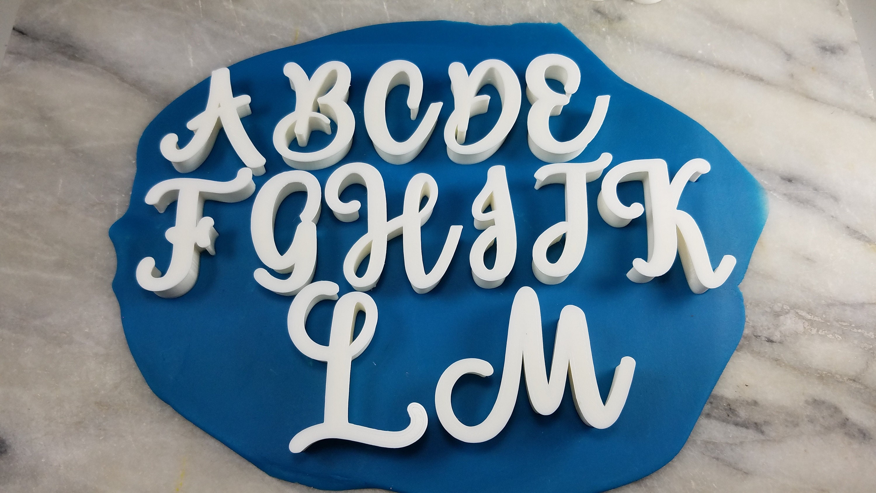 Cursive Letter Cookie Stamps Set FAST Shipping Choose Your Etsy