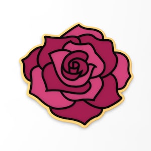 Rose Cookie Cutter | Stamp | Stencil - SHARP EDGES - FAST Shipping - Choose Your Own Size! #2