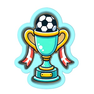 Soccer Trophy Gloves Cookie Cutter | Stamp | Stencil - SHARP EDGES - FAST Shipping - Choose Your Own Size! #1