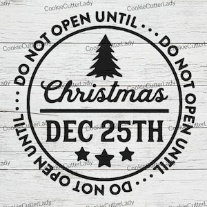 Nicht bis Weihnachten öffnen | WIEDERVERWENDBAR, LANGLEBIG, WASCHBAR Craft Stencil | Für Schilder, Wände, Leinwände & mehr!