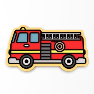 Koekjesuitsteker brandweerwagen | Stempel | Sjabloon - SCHERPE RANDEN - SNELLE verzending - Kies je eigen maat!