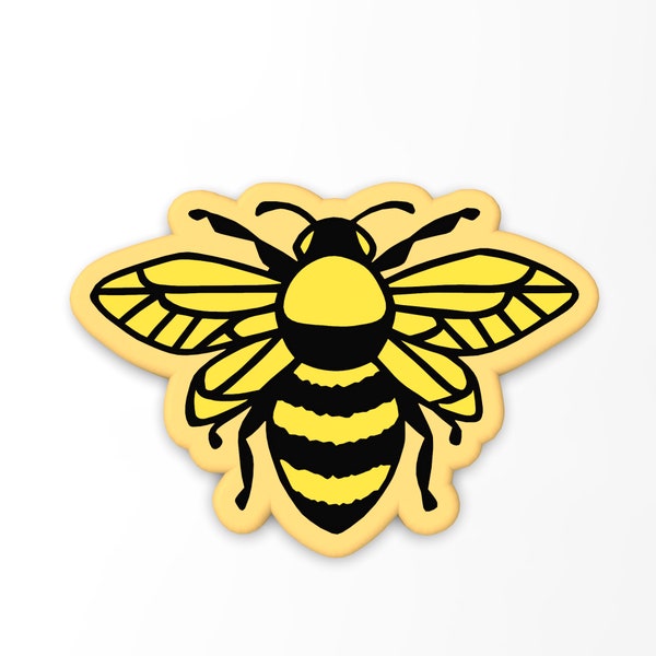 Bee Cookie Cutter | Stamp | Stencil - SHARP EDGES - FAST Shipping - Choose Your Own Size!