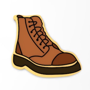 Work Boot Cookie Cutter | Stamp | Stencil - SHARP EDGES - FAST Shipping - Choose Your Own Size!