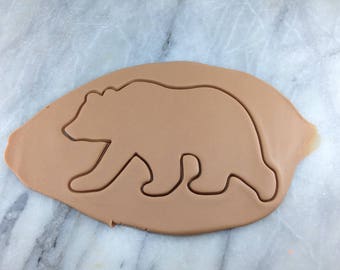 Grizzly Bear Cookie Cutter Outline #1 - SHARP EDGES - FAST Shipping - Choose Your Own Size!