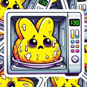 Peep Microwave Easter Vinyl Sticker | Dishwasher Safe & Durable | Custom Sizes | Fast Shipping | Made in USA
