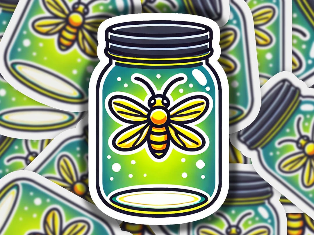 Firefly Jar Vinyl Sticker | Dishwasher Safe & Durable | Custom Sizes ...