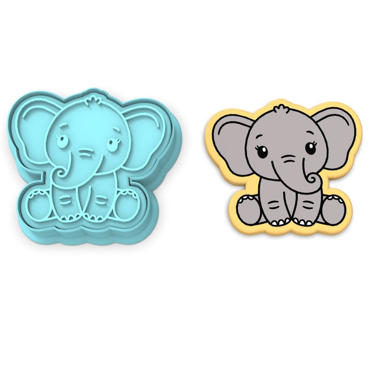 Baby Elephant Cookie Cutter Stamp Stencil SHARP EDGES - Etsy