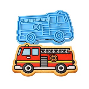 à l'emporte-pièce camion de pompier | Timbre | Pochoir - BORDS TRANCHANTS - Expédition rapide - Choisissez votre propre taille !