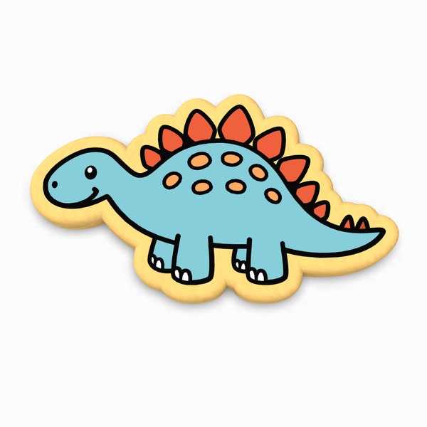 Stegosaurus Dinosaur Cute Cookie Cutter | Stamp | Stencil - SHARP EDGES - FAST Shipping - Choose Your Own Size!