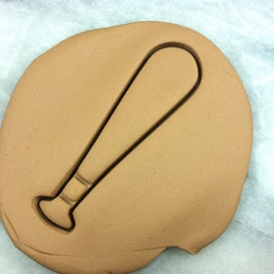 Baseball Bat Cookie Cutter Detailed - SHARP EDGES - FAST Shipping - Choose Your Own Size!