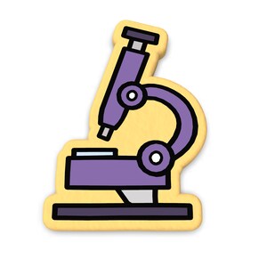 Microscope Cookie Cutter | Stamp | Stencil - SHARP EDGES - FAST Shipping - Choose Your Own Size!
