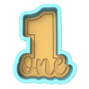 Number One Birthday Cookie Cutter | Stamp | Stencil