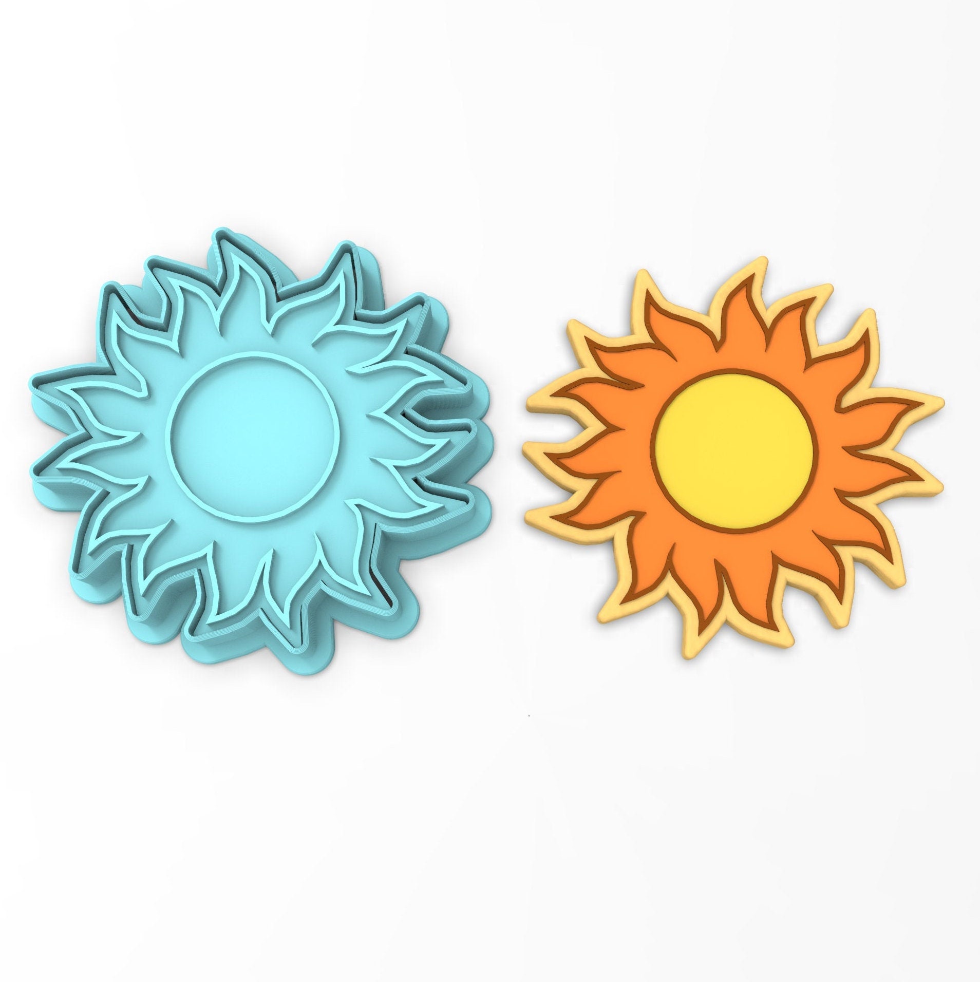 Sun Cookie Cutter Stamp Stencil SHARP EDGES FAST Etsy