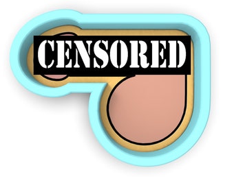 Weiner Cookie Cutter | Stamp | Stencil | Debosser #3 - SHARP EDGES - FAST Shipping - Choose Your Own Size!