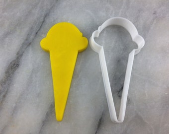 Eistüte Cookie Cutter Outline # 1 - SCHARFE KANTEN - SCHNELLER Versand - Wählen Sie Ihre eigene Größe!