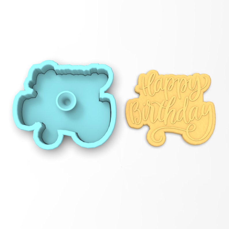 Happy Birthday Cookie Cutter Stamp Stencil SHARP EDGES Etsy