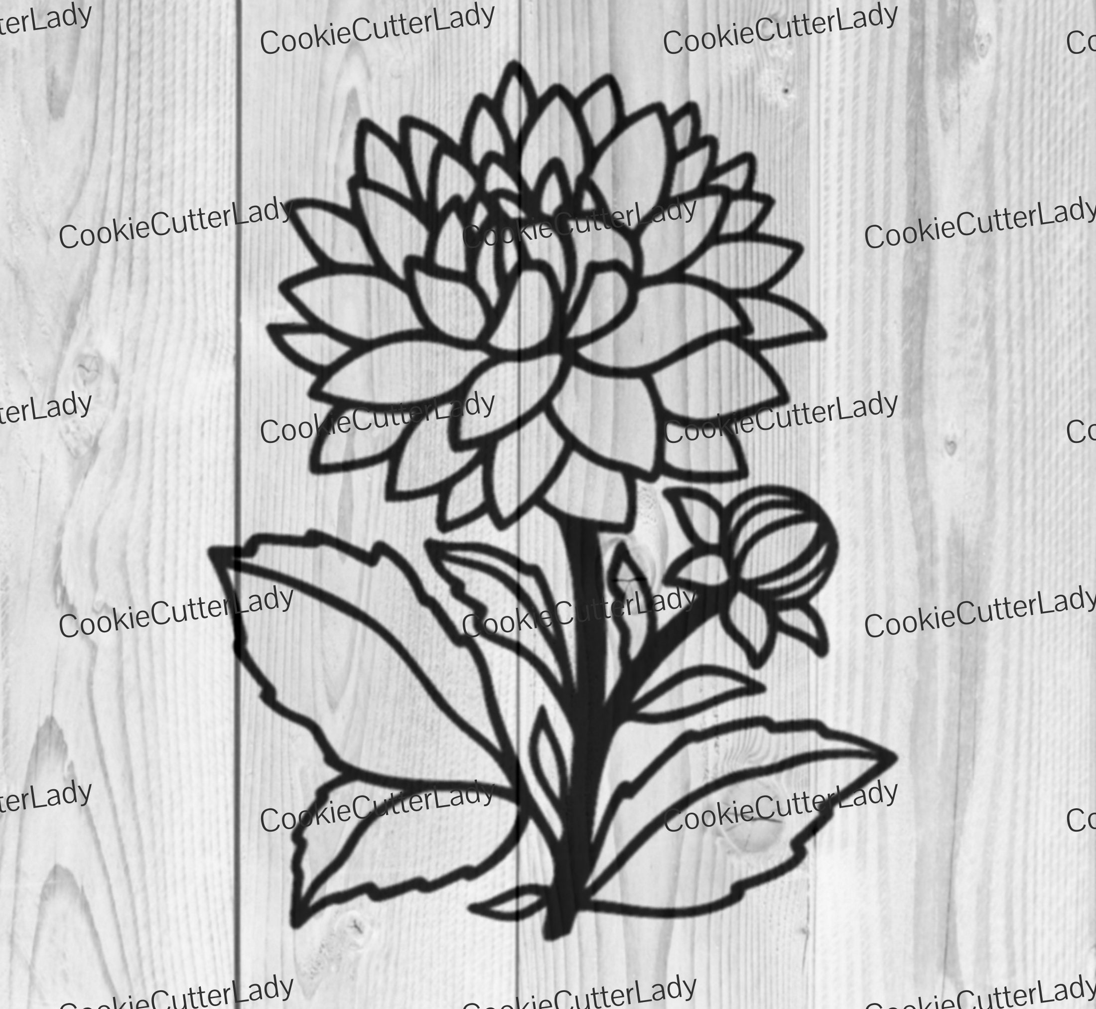 DAHLIA STENCIL for Painting on Furniture and Other Crafts. Reusable Plastic  Stencil by Stencil Up. Easy to Use Flower Stencil. C110 