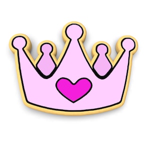 Princess Tiara Cookie Cutter | Stamp | Stencil | Debosser - SHARP EDGES - FAST Shipping - Choose Your Own Size! #1