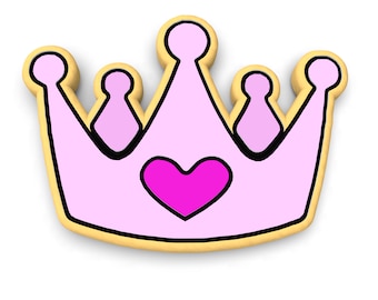 Princess Tiara Cookie Cutter | Stamp | Stencil | Debosser - SHARP EDGES - FAST Shipping - Choose Your Own Size! #1