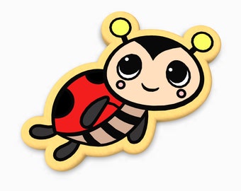 Ladybug Cookie Cutter | Stamp | Stencil - SHARP EDGES - FAST Shipping - Choose Your Own Size! #2