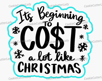 Cost a lot like Christmas Cookie Cutter | Stamp | Stencil - SHARP EDGES - FAST Shipping - Choose Your Own Size! #1