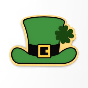 Leprechaun Hat Cookie Cutter | Stamp | Stencil - SHARP EDGES - FAST Shipping - Choose Your Own Size! #2