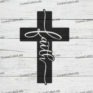 Faith Cross Stencil | REUSABLE, DURABLE, WASHABLE Craft Stencil | Use for Signs, Walls, Canvas & More!