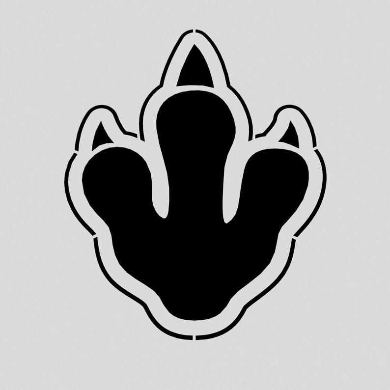 Dinosaur Footprint Cookie Cutter Stamp Stencil SHARP Etsy