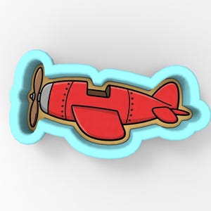 Prop Airplane 1 Cookie Cutter | Stamp | Stencil - SHARP EDGES - FAST Shipping - Choose Your Own Size! #1