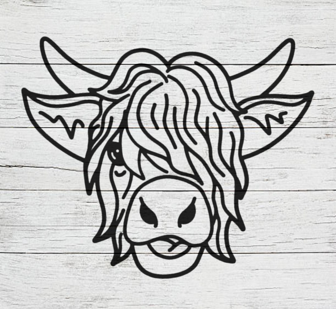 Highland Cow Stencil REUSABLE DURABLE WASHABLE Craft Etsy highland-cow-stencil-reusable-durable-washable-craft-etsy