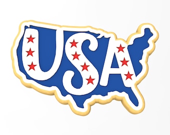 USA Cookie Cutter & Stamp | Stencil | Debosser - SHARP Edges - FAST Shipping - Choose Your Own Size! #1