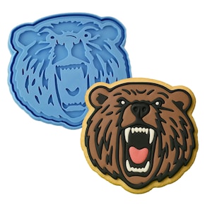 Grizzly Bear Face Cookie Cutter | Stamp | Stencil #1
