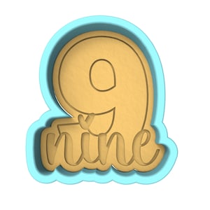 Number Nine Birthday Cookie Cutter | Stamp | Stencil
