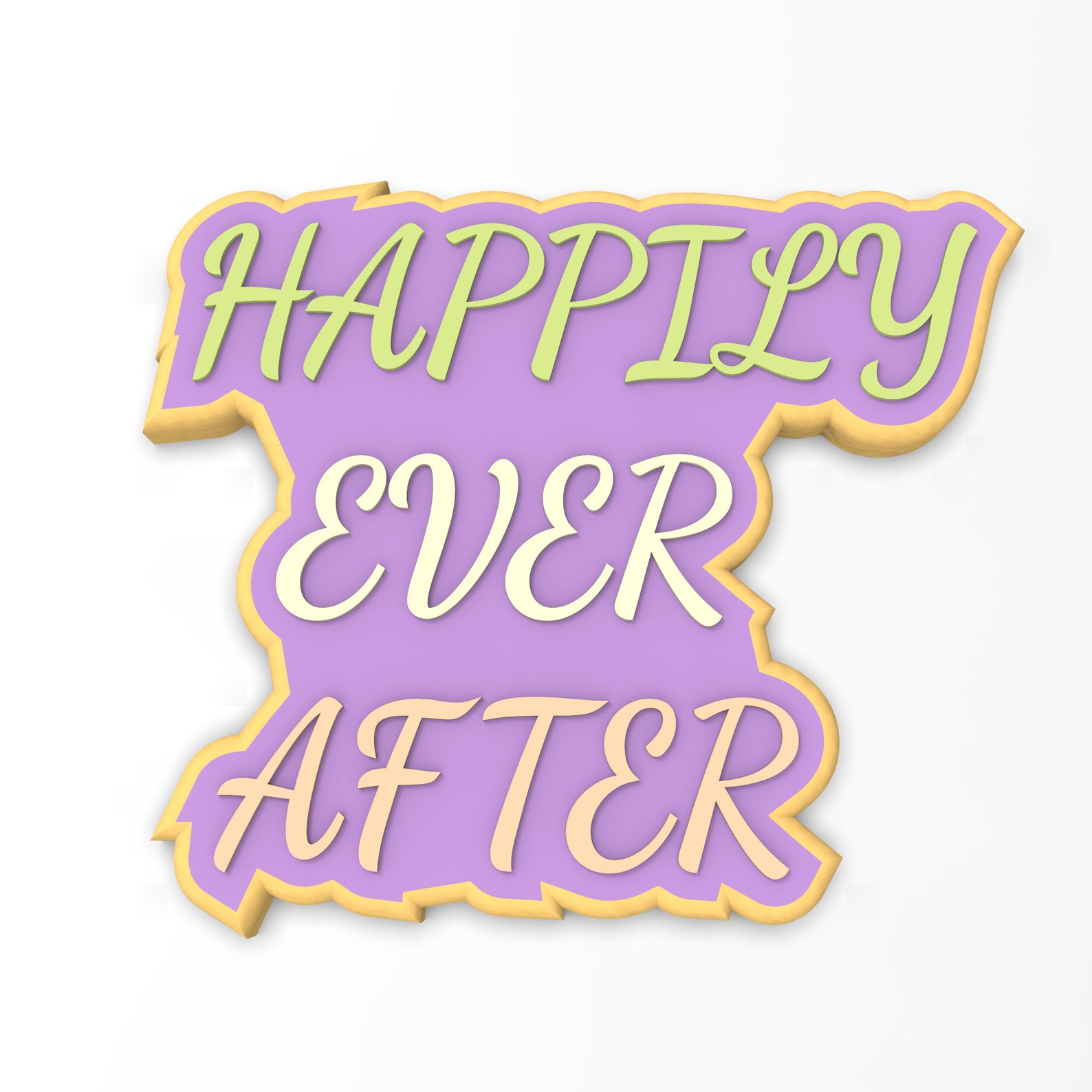 Happily Ever After Cookie Cutter Stamp Stencil SHARP - Etsy UK