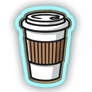 Cup of Coffee with Sleeve Cookie Cutter | Stamp | Stencil - SHARP EDGES - FAST Shipping - Choose Your Own Size! #1