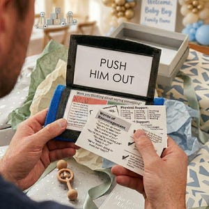 First Time Dad Gift – Delivery Room Survival Armband, Baby Shower Gift for Expecting Father, Hospital Bag Must-Have