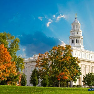 Nauvoo Temple Fall Rays | LDS Temple Art | Fine Art Print