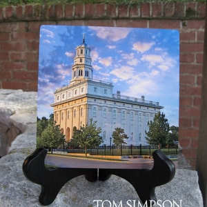 Nauvoo Temple Sunset Light | 5x7 Metal Print | LDS Artwork