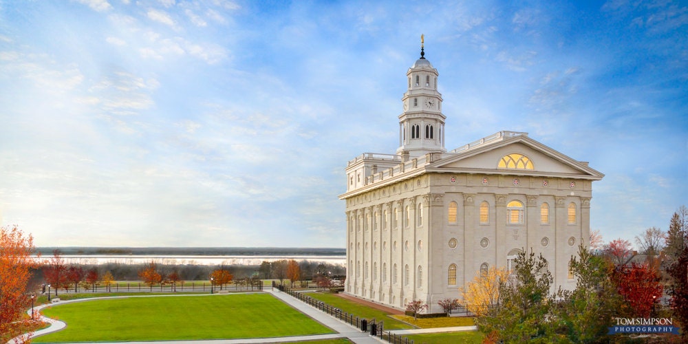 Nauvoo Temple Facing the Mississippi LDS Temple Art Fine Art Print Etsy