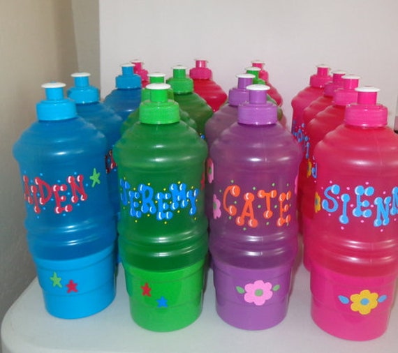 BPA free Water Bottles with Attached Snack Storage, cups