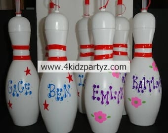 Bowling Pin Sipper/Water Bottle/Personalized Party Favors