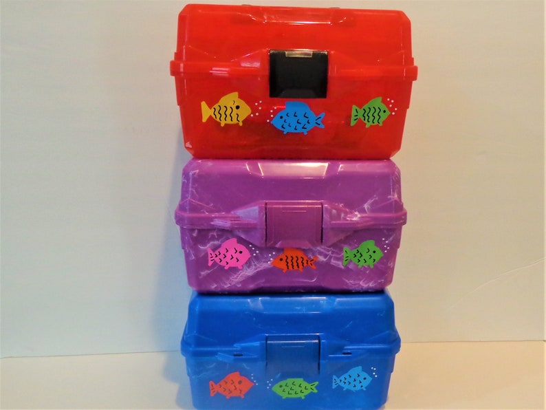 Kids Personalized Fishing Tackle Box Etsy