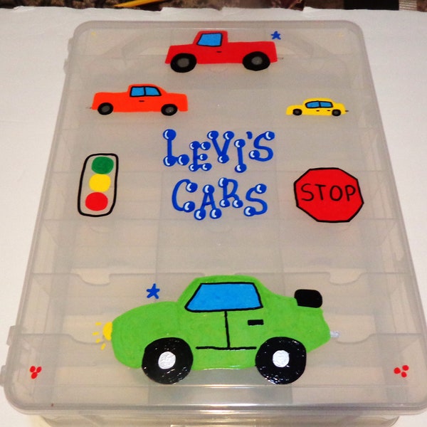 Personalized Toy Car Case/Storage Case for Boys/Hot Wheels Car Case/Match Box Car Storage Case