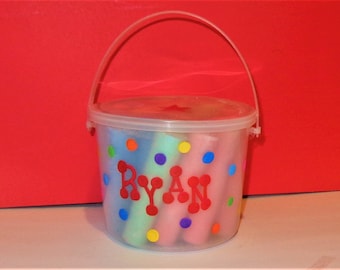 特別価格歩道チョーク 収納バケツ付き (100個セット) クラフト用品とアクティビティ キッズ用 4 1/2